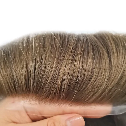 Miniatura 141 de Toupee para hombres Piezas de cabello humano real Encaje suizo para hombres Toupee unidades de cabello humano europeo para hombres Hairpieces