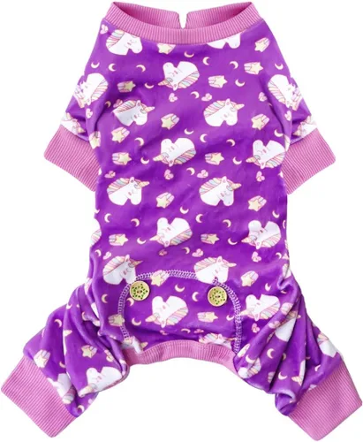 Miniatura 10 de KYEESE - Pijamas de terciopelo para perros y mascotas, ropa suave, abrigo para perros pequeños, mameluco cómodo y elástico, disfraz