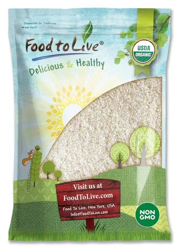 Miniatura 10 de Arroz blanco orgánico de grano largo, 1 libra, sin OMG, vegano, kosher, a granel. Fácil de cocinar. Se mantiene separado y esponjoso. Bajo en grasa.