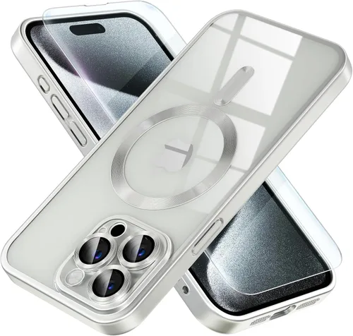 Miniatura 95 de Misea Funda magnética para iPhone 14 compatible con MagSafe [nunca amarillenta] [protección contra caídas de grado militar] protector completo
