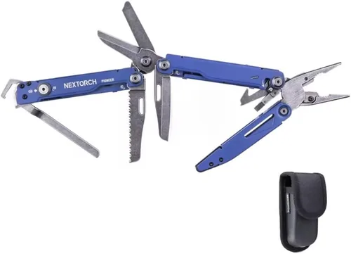 Miniatura 12 de NEXTORCH PIONEER - Multiherramientas 14 en 1 de tamaño completo, juego de multiherramientas versátil con tijeras, alicates de punta, clip
