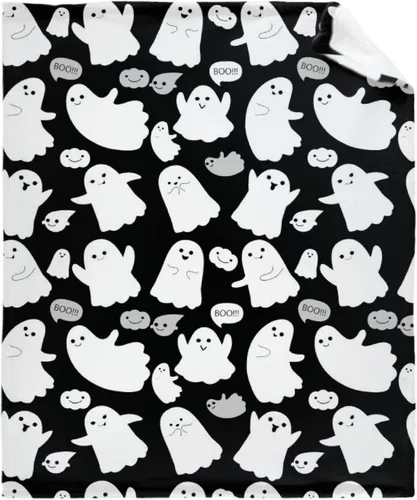 Miniatura 14 de Manta de fantasma de 40 x 30 pulgadas para cachorros, lindas mantas de fantasma para niñas y mujeres, mantas de forro polar ligeras para amantes