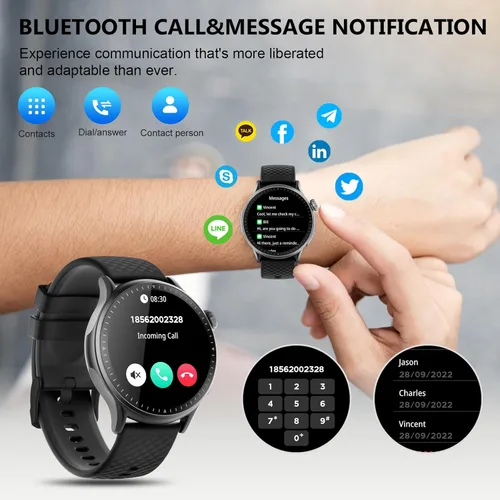 Miniatura 3 de Reloj inteligente para hombres y mujeres, rastreador de fitness con pantalla AMOLED Ultra-HD de 1.46 pulgadas y monitor de frecuencia