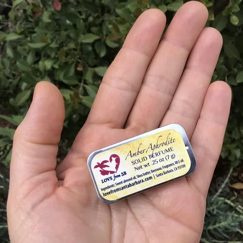 Miniatura 3 de Perfume sólido personal compacto Conveniente, cabe en tu bolso o bolsa de viaje Lujoso regalo de spa artesanal (afrodita ámbar)