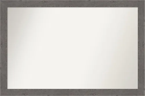 Miniatura 330 de Amanti Art Espejo de baño gris para sobre el fregadero, 31 x 48 pulgadas, espejo de tocador rectangular estrecho de color gris, marco de madera