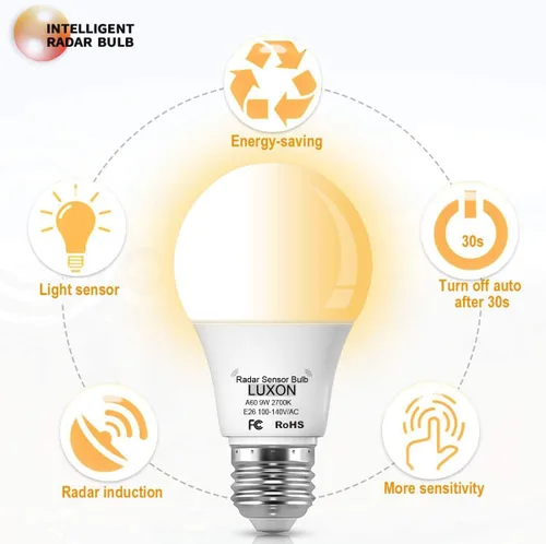 Miniatura 4 de Foco de luz con sensor de movimiento 2700K blanco cálido