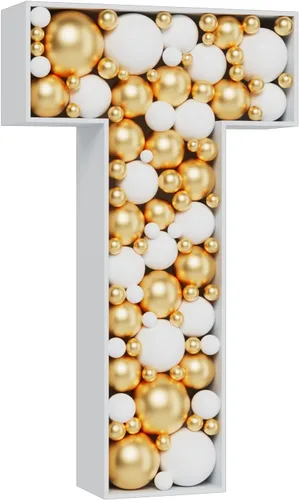 Miniatura 16 de 3 pies de alto Letras enormes con marco para mosaicos de globos, letras iluminadas con marco, tabla de espuma troquelada precortada, letras L