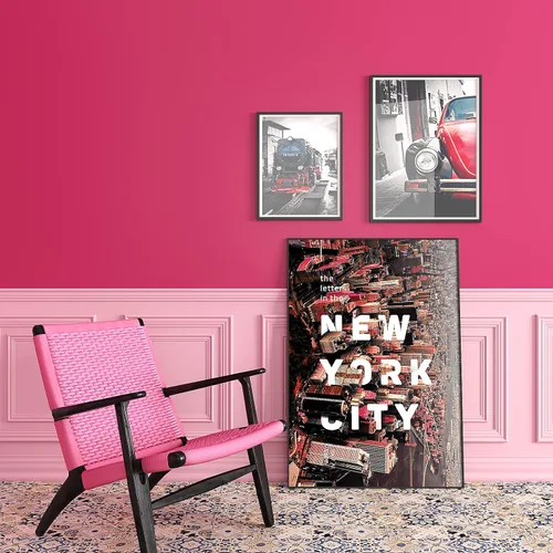 Miniatura 2 de VEELIKE Papel tapiz rosa magenta para pegar y despegar, papel de contacto rosa para escritorio, armarios, cajones, paredes, 15.7 x 118 pulgadas