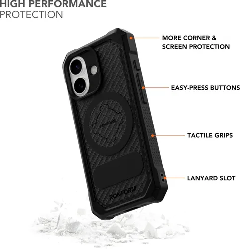 Miniatura 2 de Rokform Funda rígida compatible con iPhone 17, cubierta magnética (Negro)