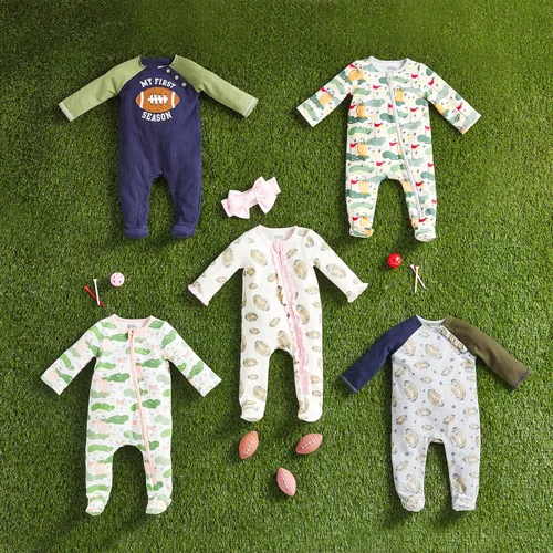 Miniatura 3 de Mud Pie Pijama de fútbol para bebé niño, Gris