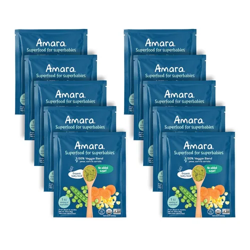 Miniatura 20 de Amara Alimento orgánico para bebés, etapa 3, grano antiguo, cereales para bebés para mezclar con leche materna, agua o fórmula para bebés, bolsas