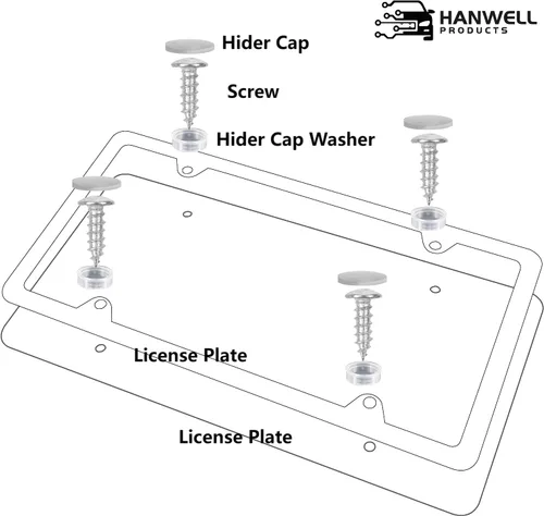 Miniatura 7 de Marco de matrícula cromado hecho de metal de aleación de zinc, accesorios universales para automóvil, 1 paquete de soporte para matrícula que nunca