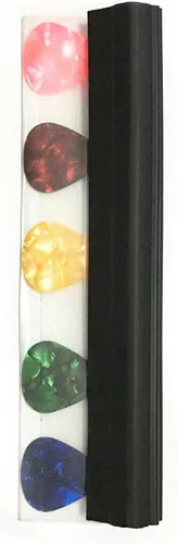 Miniatura 2 de Jiayouy Soporte de micrófono de 7.3 pulgadas para púas de guitarra de goma, clip de abrazadera con 5 púas