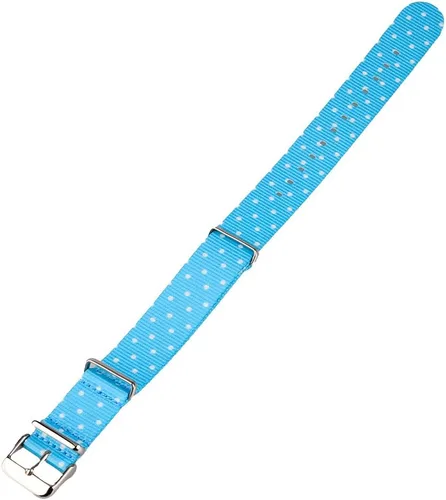 Miniatura 7 de 0.787 in de tela de nylon azul claro lindo reloj de pulsera tejida banda de reloj, Ejército,Militar
