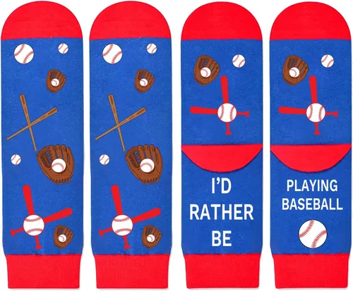 Miniatura 6 de Juego de regalos de béisbol, collar de fútbol con letras A-Z para hombres, calcetines de béisbol y pulseras de béisbol para amantes del béisbol