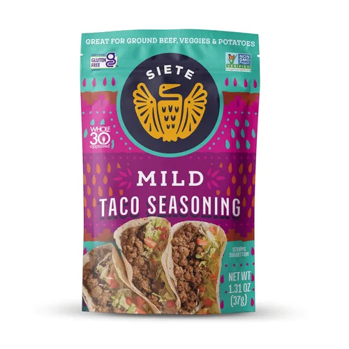 Miniatura 14 de Condimento Siete Suave para taco Paleo, sin conservadores, aprobado para dieta Whole 30 (paquete de 1).