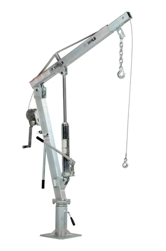 Miniatura 3 de Vestil WTJ-2-G Grúa de horca de acero galvanizado, capacidad extendida de 500 libras, alcance utilizable extendido 49-1/4 pulgadas, altura máxima