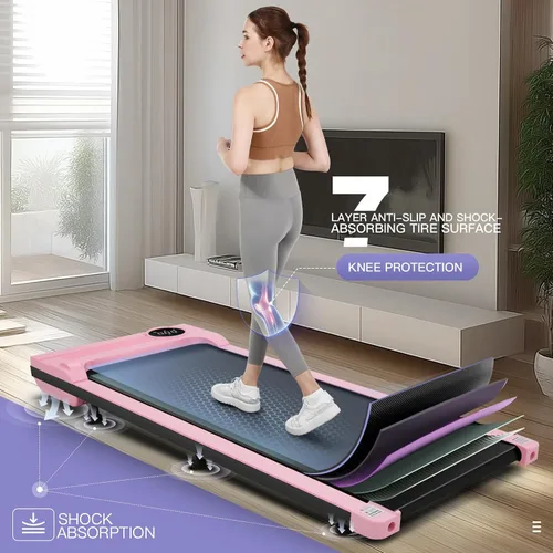 Miniatura 2 de ANCHEER Walking Pad 3.0HP Under Desk Treadmill 300lbs Weight Capacity with Remote Control, Compact Electric Treadmills for Home/Gym/Office with LED