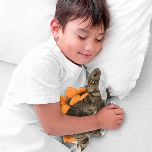 Miniatura 5 de ArtCreativity Juguete de dinosaurio de peluche de estegosaurio de 14 pulgadas, animal de peluche suave y tierno para niños, bonita decoración