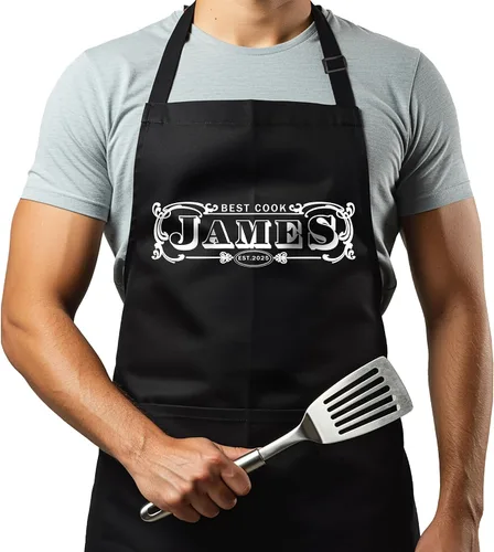 Miniatura 4 de Delantales personalizados para parrilla para hombres, regalos para hombre para el día del padre, delantales de chef a la parrilla de barbacoa