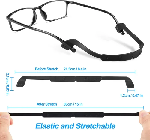 Miniatura 4 de lvvfit Correa de silicona antideslizante para gafas, retenedores para gafas deportivas, correas elásticas suaves para lentes de sol, para niños