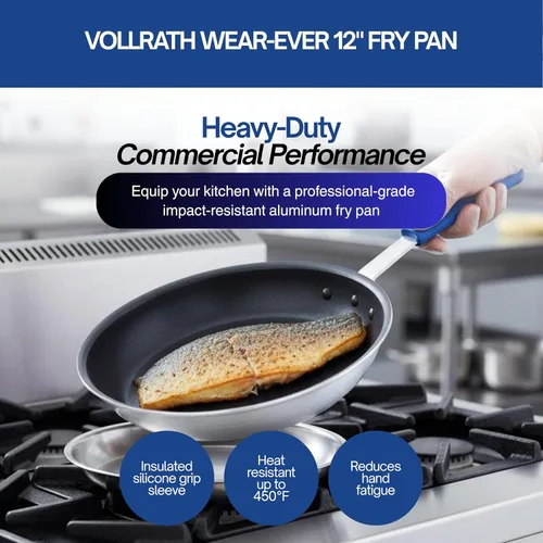 Miniatura 2 de Vollrath Wear-Ever CeramiGuard II sartén para freír con mango, Plateado
