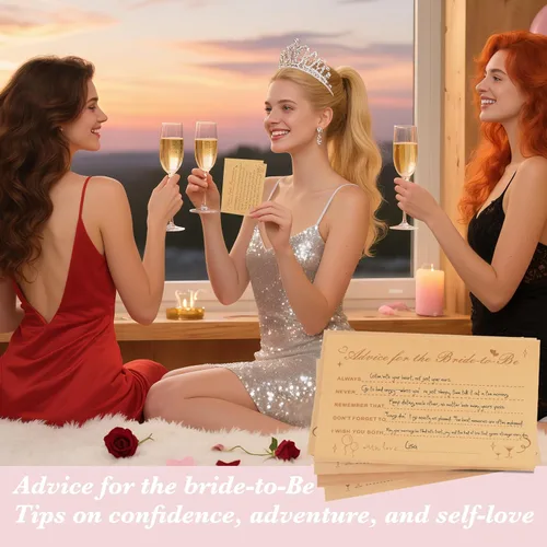 Miniatura 5 de Consejos y deseos para la futura novia, tarjetas de consejos de boda para decoraciones de despedida de soltera, juegos de despedida de soltera, caja
