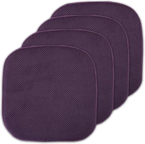 Miniatura 95 de Sweet Home Collection Cojines de espuma viscoelástica para silla, antideslizantes, diseño de panal de abeja, 16 x 16 pulgadas, paquete de 2
