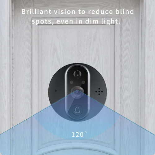Miniatura 2 de Timbre de video WiFi para apartamento, cámara de mirilla con pantalla LCD de 4.3 pulgadas, 1080P, gran angular de 120°, visión nocturna, detección