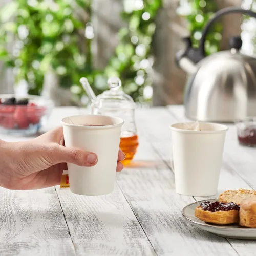 Miniatura 3 de GUSTO [8 onzas - 300 unidades Tazas de papel desechables blancas, Tazas de café caliente - Tazas calientes ecológicas (anteriormente paquete Comfy)]