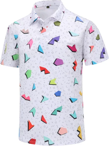 Miniatura 43 de Camisas de golf para hombre, Dry Fit, camisa de golf de manga corta, divertidas camisas polo de golf