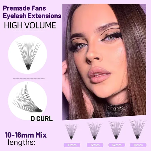Miniatura 3 de Bodermincer 200 extensiones de pestañas postizas de volumen 20D de 0.003 in, 0.315-0.630 in para elegir, pestañas postizas individuales suaves