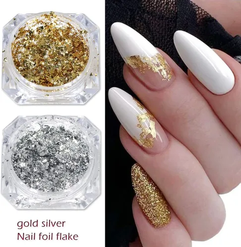 Miniatura 7 de Escamas holográficas con purpurina de aluminio brillante 3D, suministros de arte de uñas, oro rosa, rojo, plata, purpurina, copos de espejo, polvo