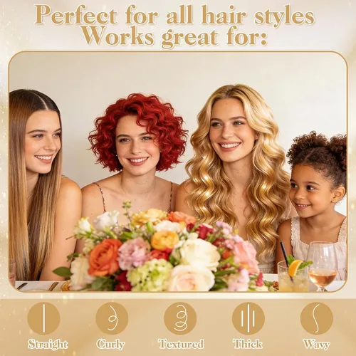 Miniatura 5 de Juego de 6 cepillos para el cabello para mujer, peine desenredante, cepillo desenredante para hombres y mujeres, cabello lacio rizado y seco húmedo