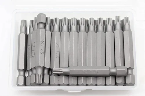 Miniatura 55 de TMAX Juego de puntas de destornillador de cabeza de estrella T6 Torx de 25 piezas, acero S2 de 6 puntos T-6 puntas de inserción de destornillador