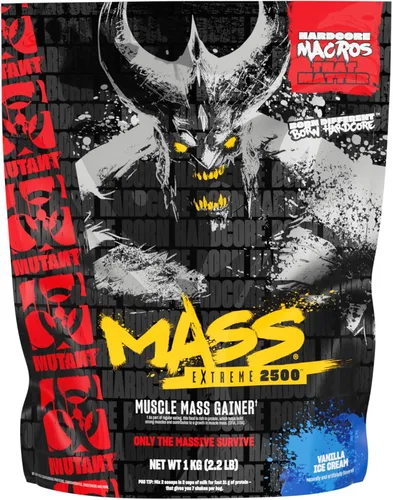 Mutant Mass Extreme Gainer - Proteína de suero en polvo - Construye el tamaño muscular y la fuerza - Calorías limpias de alta densidad (2.2 libras,
