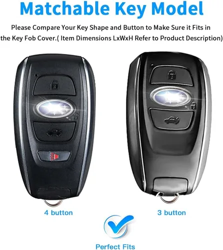 Miniatura 2 de QBUC Funda para llavero Subaru con llavero, funda para llavero de automóvil compatible con Subaru Crosstrek Forester Outback Ascent Impreza Legacy