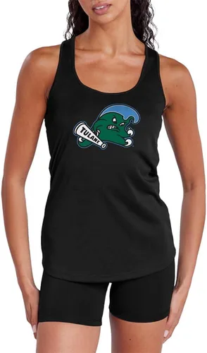 Miniatura 432 de Camiseta deportiva sin mangas oficial de NCAA Collegiate para mujer, con espalda cruzada, colección con logotipo primario