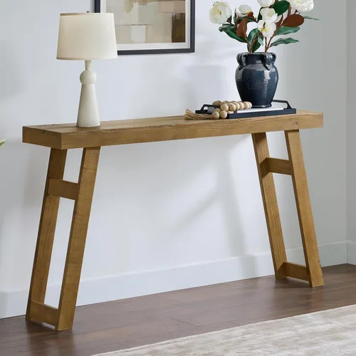 Miniatura 4 de Alaterre Furniture Lawas - Mesa consola de madera maciza – Mesa de entrada moderna de 56 pulgadas – Muebles de sala de estar de fácil montaje