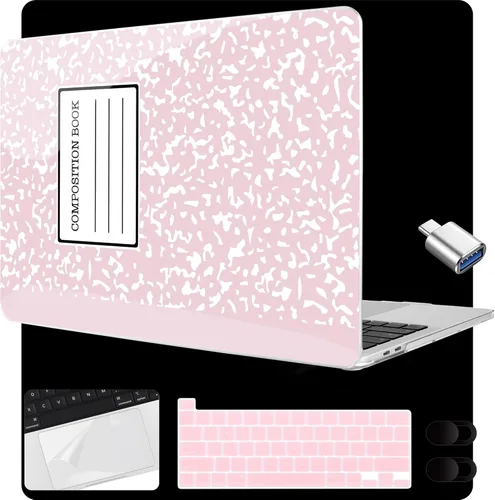 Miniatura 16 de MEEgoodo Funda para MacBook Pro de 13 pulgadas 2022 2021 2020 A2338 M2/M1 A2251 A2289 con Touch ID, fundas rígidas transparentes para laptop