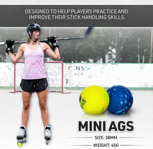 Miniatura 3 de Franklin Sports - Pelotas de hockey callejero NHL - Sin rebote para uso en exteriores y en patines - Tamaño oficial para hockey callejero juvenil