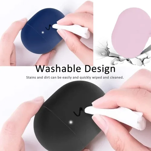 Miniatura 4 de Funda compatible con Google Pixel Buds Pro 2022, [LED frontal visible] [llavero] funda protectora de silicona para Google Pixel Pro (negro)