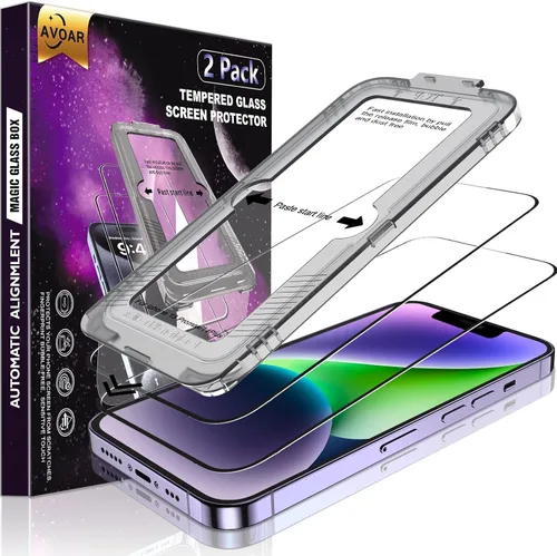Miniatura 7 de Paquete de 2 protectores de pantalla de privacidad para iPhone 13 Pro Max /14 Plus [kit de alineación automática] vidrio templado, protección