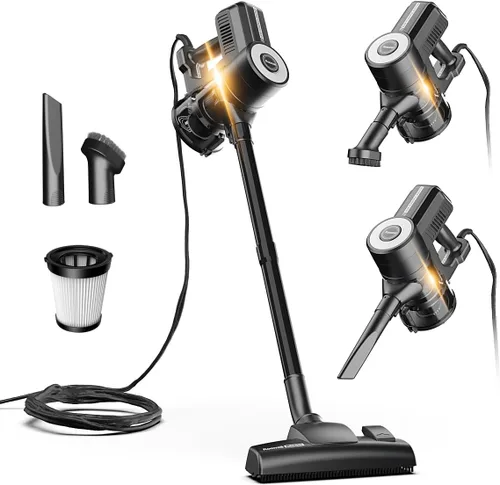 Miniatura 7 de Roomie Tec Aspiradora de Varilla con Cable - 450W, Ligera 2 en 1 de Mano con Potente Succión, Filtro HEPA sin Bolsa, Gran Capacidad de Polvo, Cable