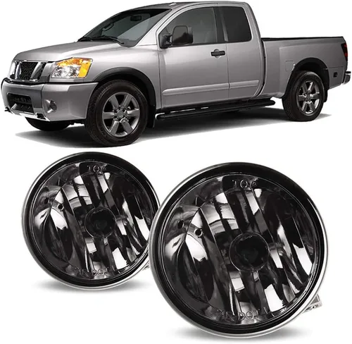 Miniatura 6 de CPW Luz antiniebla OEM para Nissan Titan 2004-2015, carcasa negra, lente transparente de conducción, lámpara antiniebla delantera para Nissan Armada