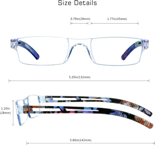 Miniatura 3 de VisionGlobal 2 pares de anteojos de lectura, anteojos bloqueadores de luz azul, anteojos de lectura para computadora para mujeres y hombres, marco 2
