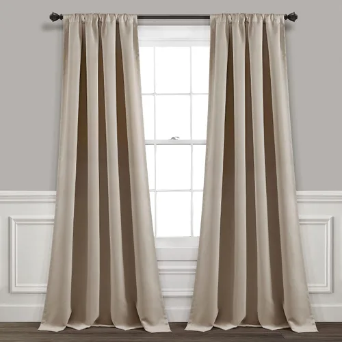 Miniatura 17 de Lush Decor Paneles de cortinas aisladas para oscurecer la habitación, con bolsillo para barra, par de cortinas largas para dormitorio o sala