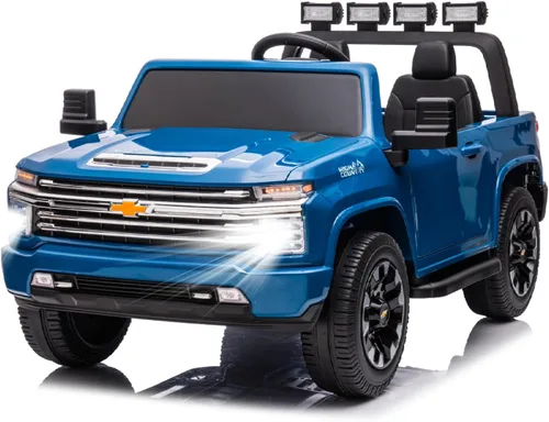 Miniatura 10 de 24V 4WD vehículo de juguete conducido, 2 plazas con licencia Chevrolet Silverado HD con control remoto, camión eléctrico para niños con batería