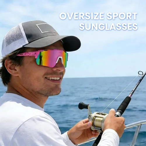 Miniatura 4 de Sports Polarized Sunglasses, UV 400 Protection Sun Glasses Women, Mens Glasses for Cycling Biking Running Rosa