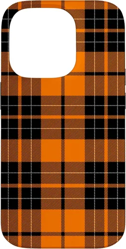 Miniatura 16 de Otoño cuadros naranja y negro patrón patrón caso para iPhone 17